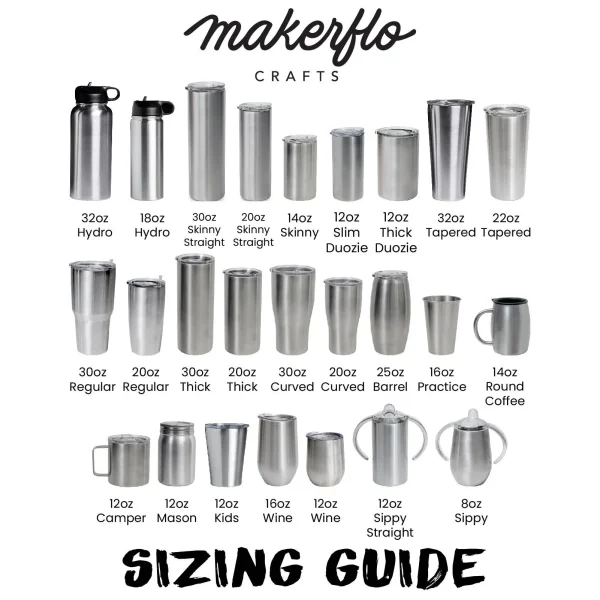 MakerFlo Case of 25, 30 Oz Thick Fatty Tumblers, Stainless Steel Mugs for Crafting, Silver - MadeInUSA - Image 4