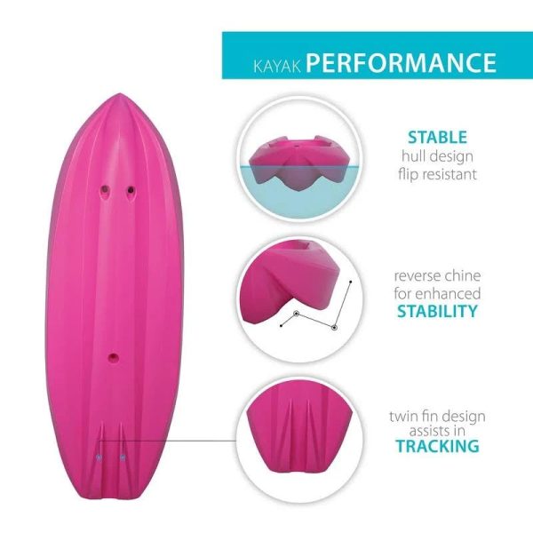 Lifetime Youth Wave Kayak, Pink, 6' - MadeInUSA - Image 5
