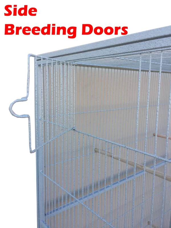 X-LARGE 64 Deluxe Bird Canary Parakeet Cockatiel Lovebird Finches Breeding Nest Doors Flight Cage with Removable Rolling Stand - MadeInUSA - Image 5