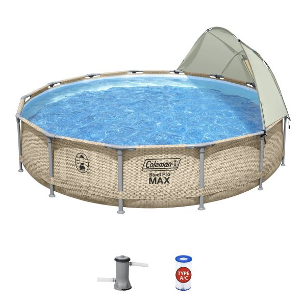 Coleman Steel Pro Max 14' x 33" Round Metal Frame Above Ground Pool Set - MadeInUSA - Image 4