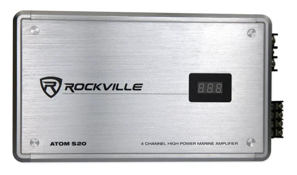 Rockville ATOM S20 Marine Bluetooth Amplifier 1600w 4 Channel/Volt Meter+PA Mic - MadeInUSA - Image 10