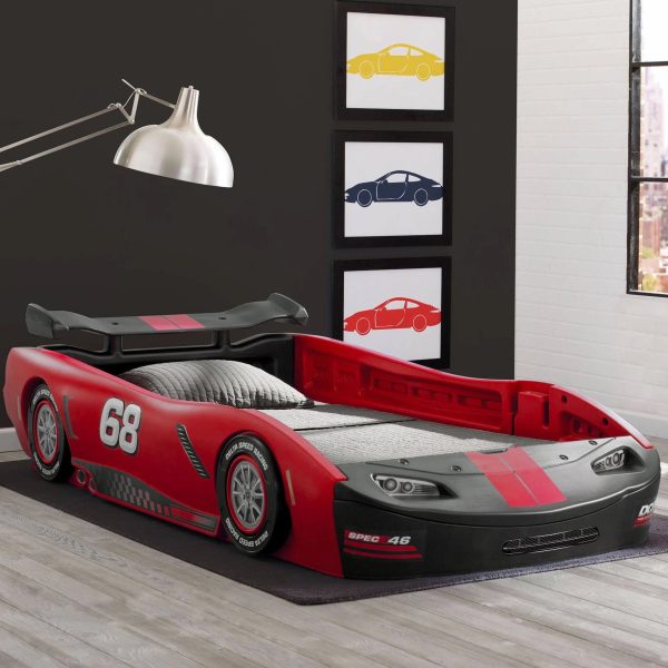 Twin Turbo Race Car Kids' Bed Red - Delta Children - MadeInUSA - Image 2