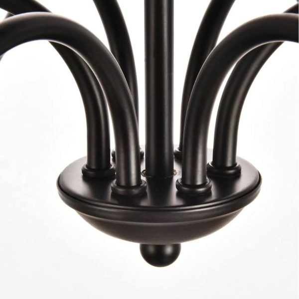 Ableton 6 - Light Candle Style Classic / Traditional Chandelier Birch Lane Finish: Matte Black, Size: 19" H x 36" W x 36" D - MadeInUSA - Image 9