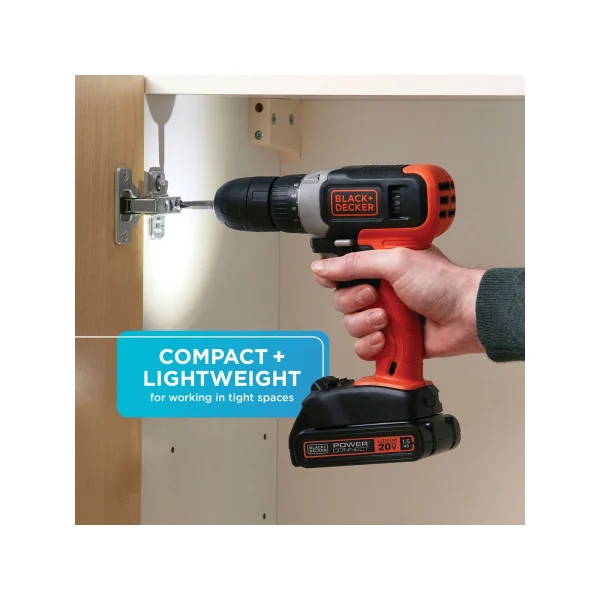 Black & Decker 20 Volt 4-Tool Kit with Drill, Circular Saw, Reciprocating Saw, and Work Light, BD4KITCD7CSRSL - MadeInUSA - Image 2