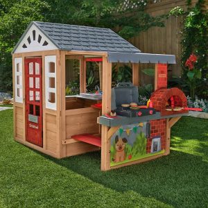 Kidkraft Grill & Chill Pizza Party Wooden Outdoor Playhouse - MadeInUSA