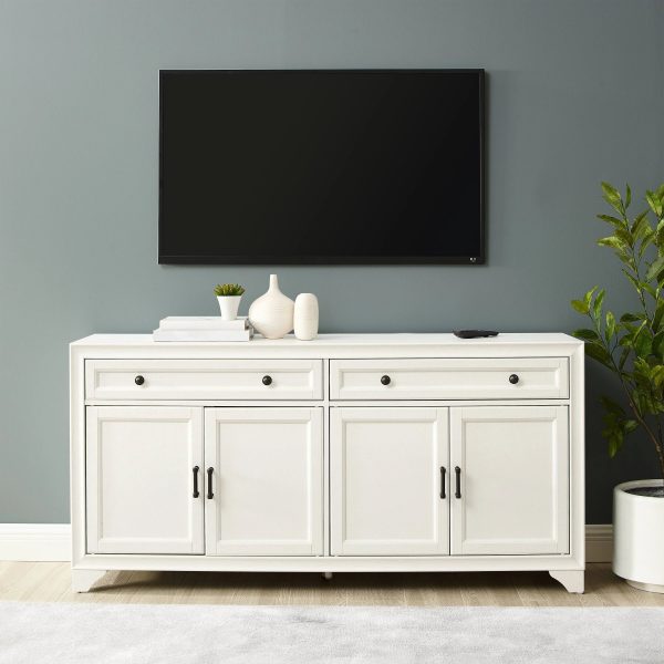 Crosley Tara Distressed White Sideboard - MadeInUSA - Image 10