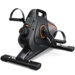 UPGO Magnetic Under Desk Bike Pedal Exerciser - Portable Mini Trainer Bikes Desk Cycle, Leg Exerciser for Physical Therapy & Desk Exercise with LCD Display and 350lbs Capacity - MadeInUSA