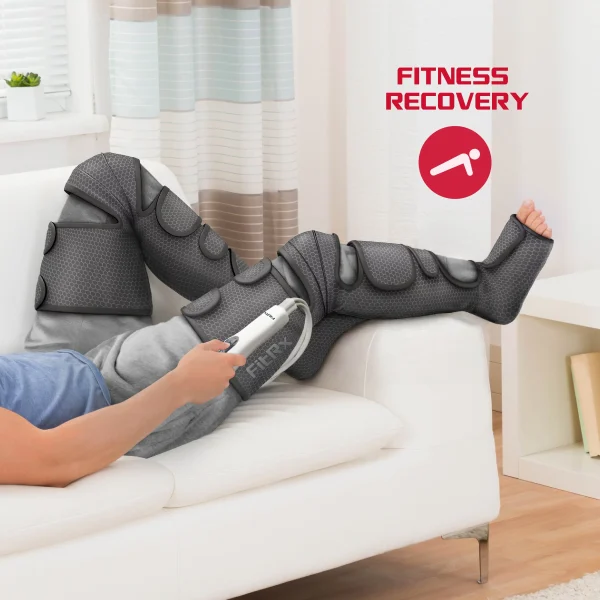 FitRx RecoverMax Leg Massager, Heated Compression Leg and Foot Massager with Multiple Massage, Intensity, and Heat Levels - MadeInUSA - Image 4