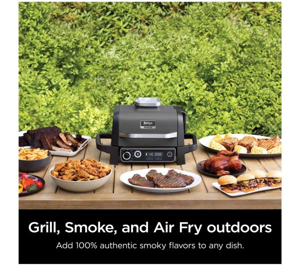 Ninja 7-in-1 Woodfire Electric Outdoor Grill &Air Fryer Grill ,Grey - MadeInUSA - Image 3
