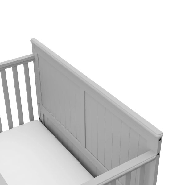 Graco Hadley 4-in-1 Convertible Crib with Drawer - Pebble Gray - MadeInUSA - Image 7