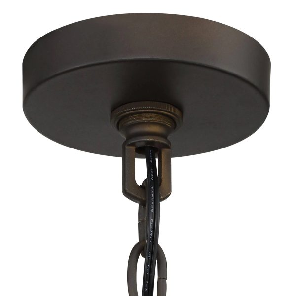 Possini Euro Design Julian Bronze Pendant Chandelier 22 inch Wide Rustic Farmhouse Metal Drum Shade 4-Light Fixture for Dining Room House Kitchen - MadeInUSA - Image 3