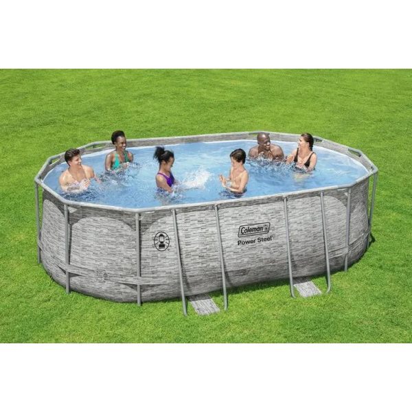 Coleman Power Steel Frame 16' x 10' x 48" Oval Pool Set - MadeInUSA - Image 7