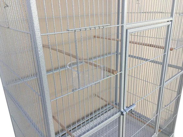 X-LARGE 64 Deluxe Bird Canary Parakeet Cockatiel Lovebird Finches Breeding Nest Doors Flight Cage with Removable Rolling Stand - MadeInUSA - Image 9