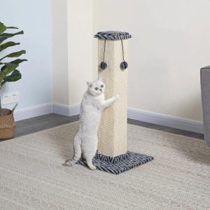 Go Pet Club 35in Cat Scratching Post Gray - MadeInUSA