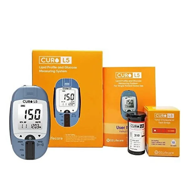 CURO L5 Digital Cholesterol Test Kit Home (Device & 10 Total Cholesterol Strips Included) - MadeInUSA - Image 5
