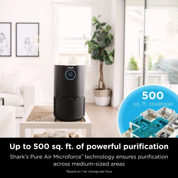 Shark Air Purifier with Nanoseal HEPA, Cleansense IQ, Odor Lock, Cleans Up to 500 Sq. ft, HP100 - MadeInUSA - Image 10
