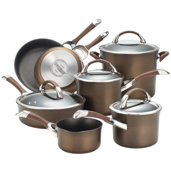Circulon Symmetry 11-Piece Cookware Set, Chocolate - MadeInUSA - Image 6
