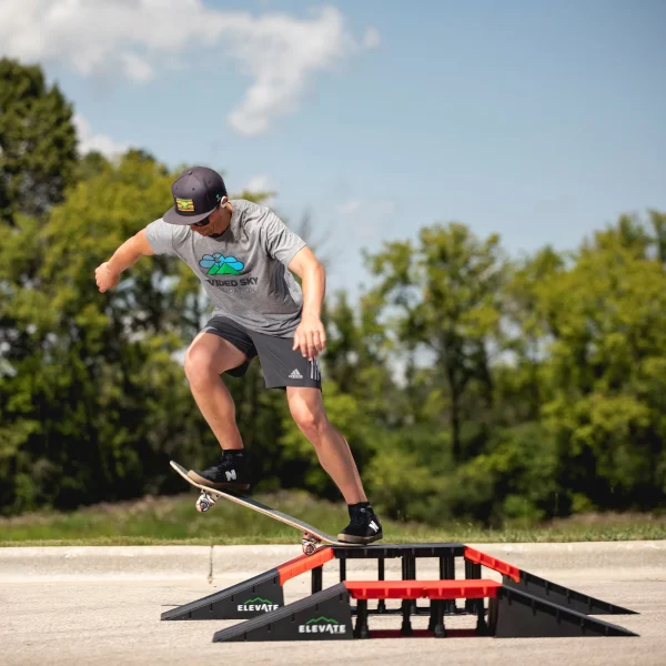 Elevate Outdoor Mini EZ-Link Skateboard Ramp Set with Slopes - MadeInUSA - Image 2