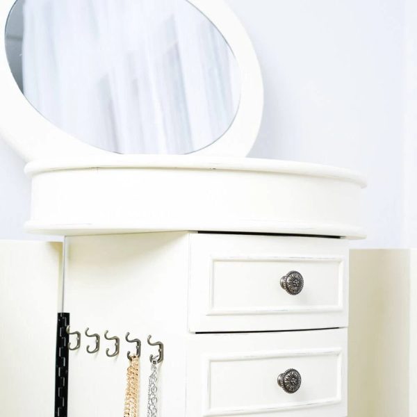 Hives and Honey Bailey Tuscan White Jewelry Armoire - MadeInUSA - Image 2