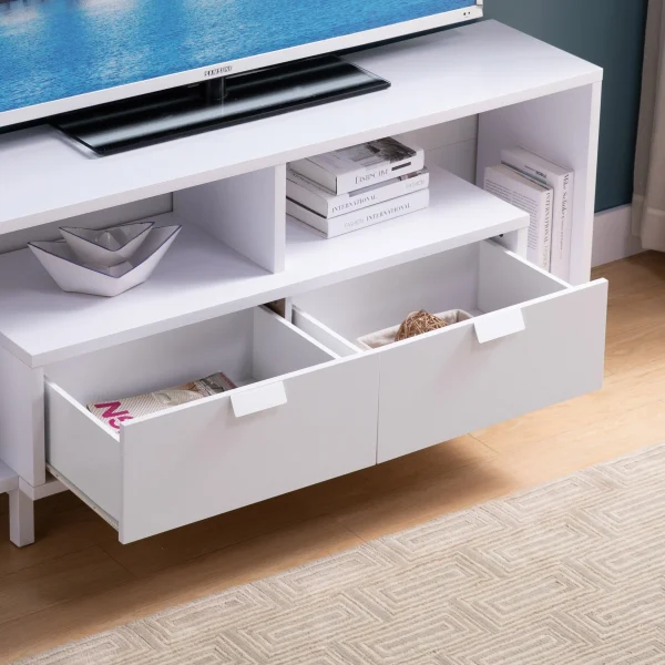 Boston TV Stand - White - MadeInUSA - Image 2