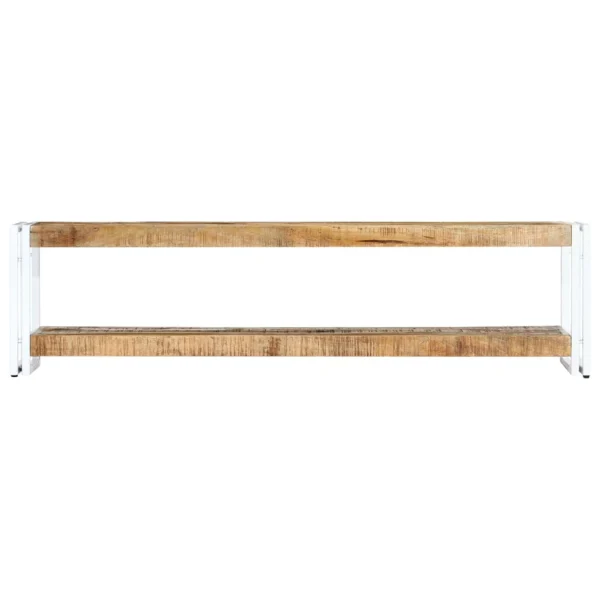 Dcenta TV Stand 59.1"x11.8"x15.7"Solid Wood Mango - MadeInUSA - Image 2