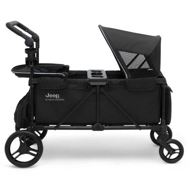 Jeep Evolve Stroller Wagon by Delta Children - Black - MadeInUSA - Image 7
