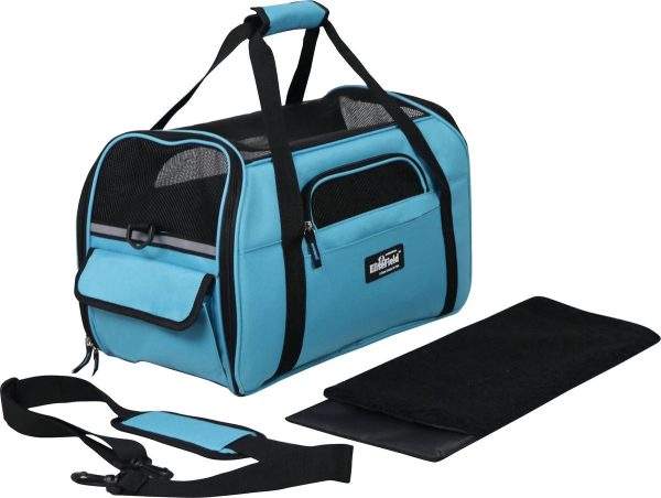 EliteField SoftSided AirlineApproved Pet Carrier Bag, Sky Blue - MadeInUSA - Image 4