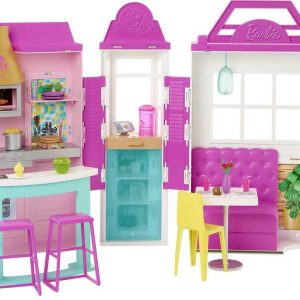 Barbie Cook a n Grill Restaurant Playset with 30+ Pieces, Gift for 3 to 7 Year Olds