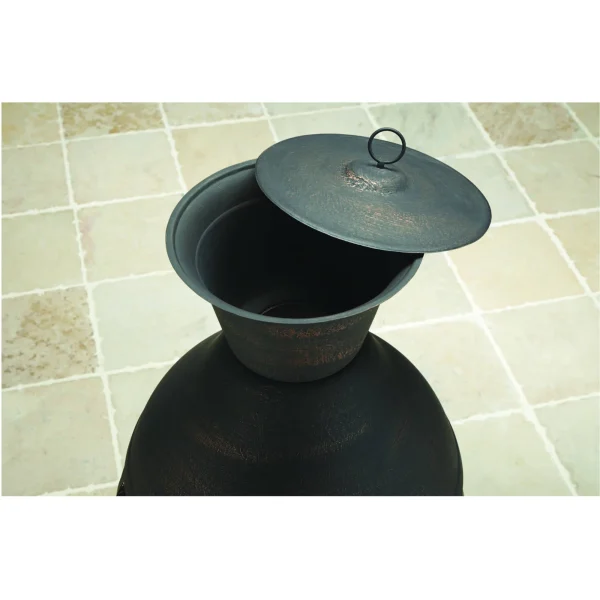 Better Homes & Gardens Wood-Burning Cast Iron Chiminea, Antique Bronze - MadeInUSA - Image 2