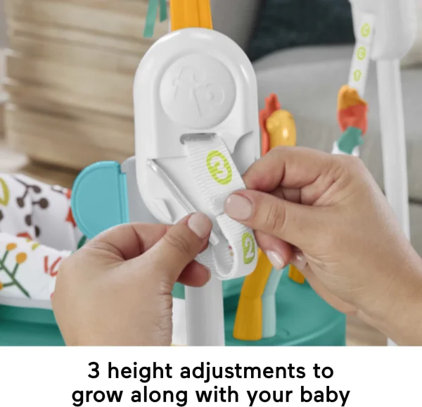 Fisher-Price Baby Bouncer Whimsical Forest Jumperoo Activity Center with Music and Lights - MadeInUSA - Image 4