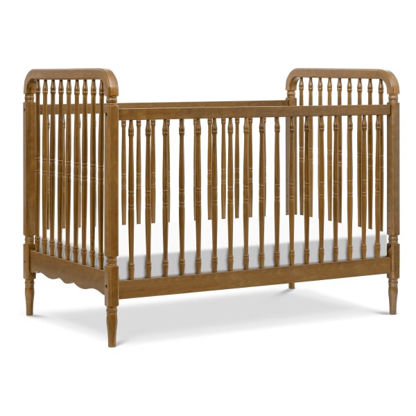 Namesake Liberty 3-in-1 Convertible Spindle Crib with Toddler Bed Conversion Kit - Natural Walnut - MadeInUSA