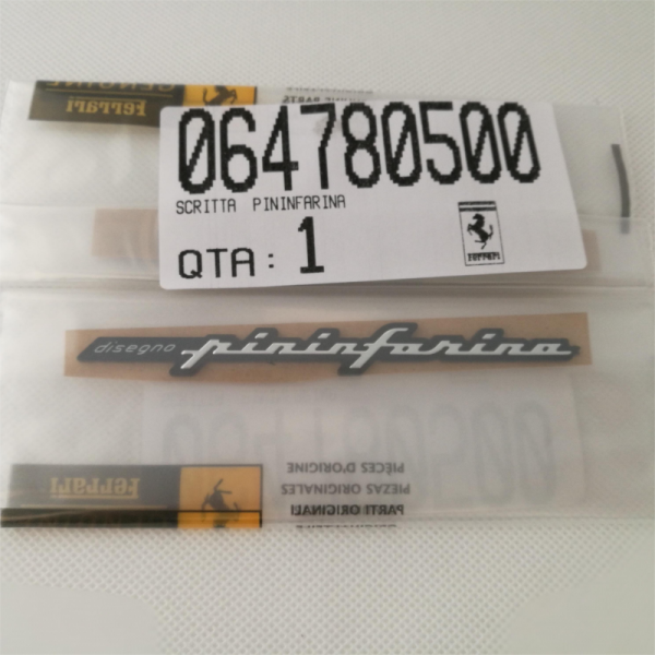 Genuine Ferrari 456 360 430 575 Pininfarina Badge Script Emblem 64780500 - MadeInUSA