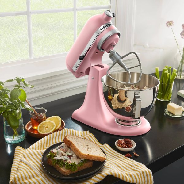 KitchenAid Deluxe 4.5 Quart Tilt-Head Stand Mixer, Dried Rose, KSM97 - MadeInUSA - Image 8