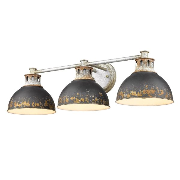 Golden Kinsley 3 Light Bath Vanity 0865 Ba3 AGV Teal (Aged Galvanized Steel) - MadeInUSA - Image 5