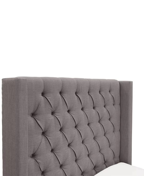 Monroe II Upholstered King Bed, Created for Macy's - Grey - MadeInUSA - Image 3