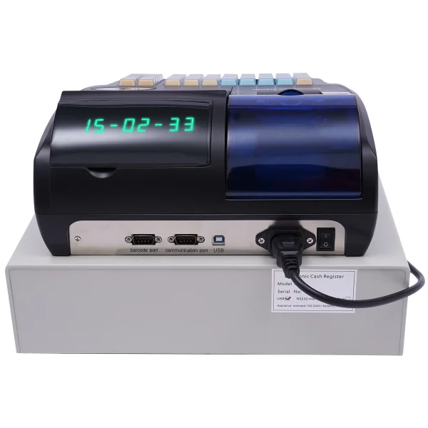 YIYIBYUS Cash Register Electronic POS System Cash Register with Drawer 48-Keys Electronic Cash Register for Small Business - MadeInUSA - Image 4