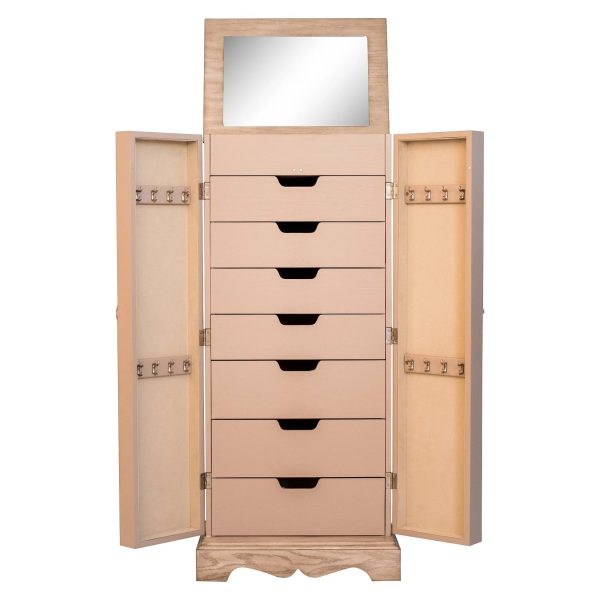 Hives & Honey Chelsea Grey Mist Jewelry Armoire - MadeInUSA - Image 2
