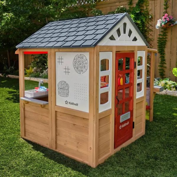 Kidkraft Grill & Chill Pizza Party Wooden Outdoor Playhouse - MadeInUSA - Image 2