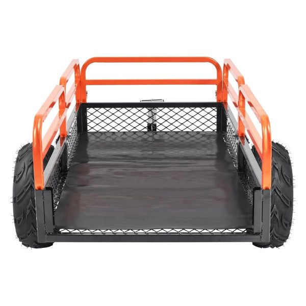 VEVOR Heavy Duty Steel ATV Dump Trailer, 1500-Pound Load Capacity 15 Cubic Feet, Tow Behind Dump Cart Garden Trailer, with Removable Sides and 2 - MadeInUSA - Image 9