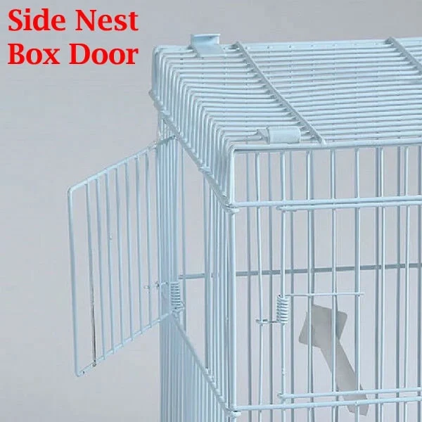 Combo-4 of Stack & Lock Double Breeding Breeder Flight Bird Quail Aviary Canary Finch Cage with Center Wire and Solid Dividers Side Breeding Nest Doors - MadeInUSA - Image 3