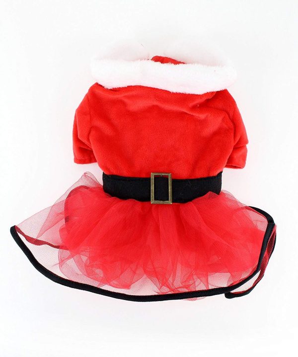 Midlee Mrs. Claus Santa Tutu Dog Dress - Image 4