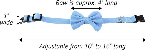Midlee Bow Tie Dog Collar Canvas - Image 5