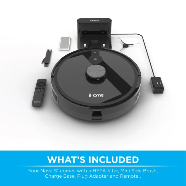 iHome AutoVac Nova S1 Robot Vacuum with LIDAR Navigation, 150 Min Runtime, 2700pa Suction - MadeInUSA - Image 7