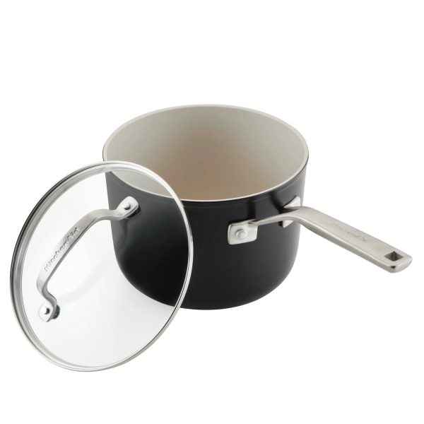 KitchenAid Hard-Anodized Ceramic Nonstick 9-Piece Cookware Set, Black - MadeInUSA - Image 11