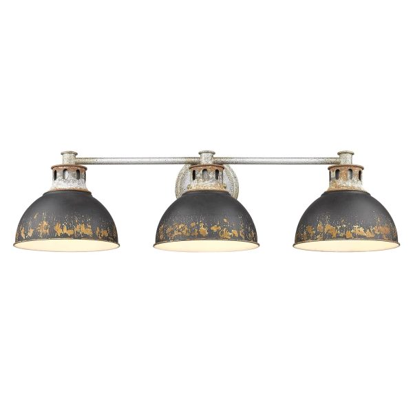 Golden Kinsley 3 Light Bath Vanity 0865 Ba3 AGV Teal (Aged Galvanized Steel) - MadeInUSA - Image 2