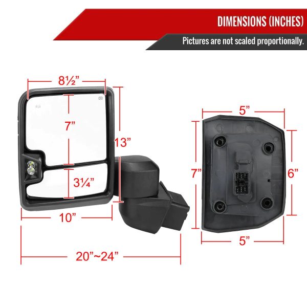 2021 Chevy Silverado 2500 Spec-D Towing Mirrors - MadeInUSA - Image 10