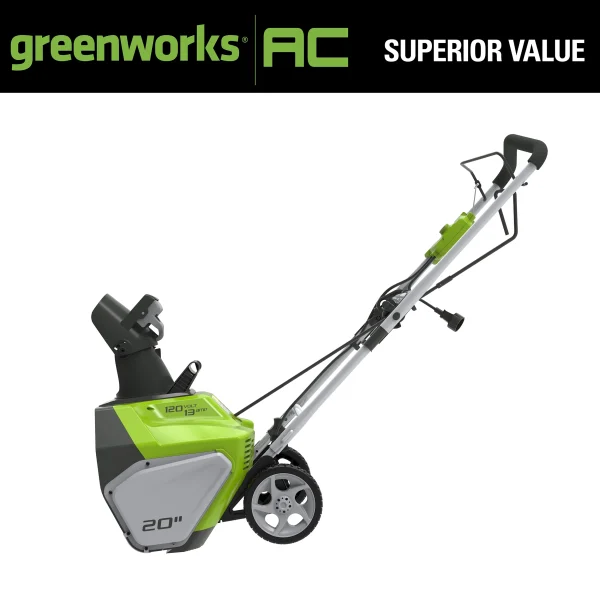 Greenworks 13 Amp 20 in. Corded Electric Snow Thrower, 2600502 - MadeInUSA - Image 5