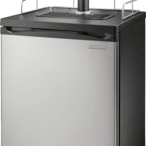 Insignia 1-Tap Beverage Cooler Kegerator - 5.6 cu ft - Stainless Steel - MadeInUSA