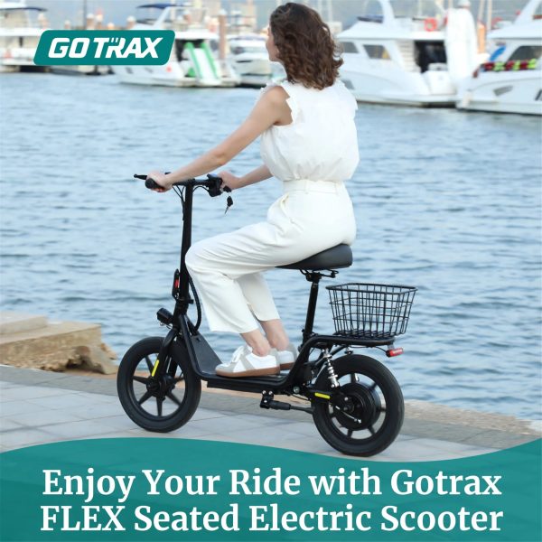 Gotrax Electric Scooter with Seat 18.6 Miles Range 15.5 MPH Power by 4 - MadeInUSA - Image 4