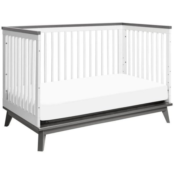 Babyletto - Scoot 3-in-1 Convertible Crib with Toddler Bed Conversion Kit White / Washed Natural - MadeInUSA - Image 8